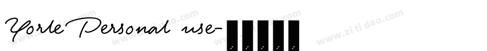 Yorle Personal use字体转换